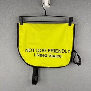 Neon Yellow Dog Warning Vest “NOT DOG FRIENDLY”